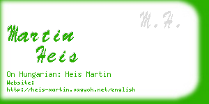 martin heis business card